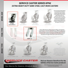 Service Caster 6 Inch Extra Heavy Duty Semi Steel Cast Iron Wheel Swivel Caster SCC, 4PK SCC-KP92S630-SSR-4